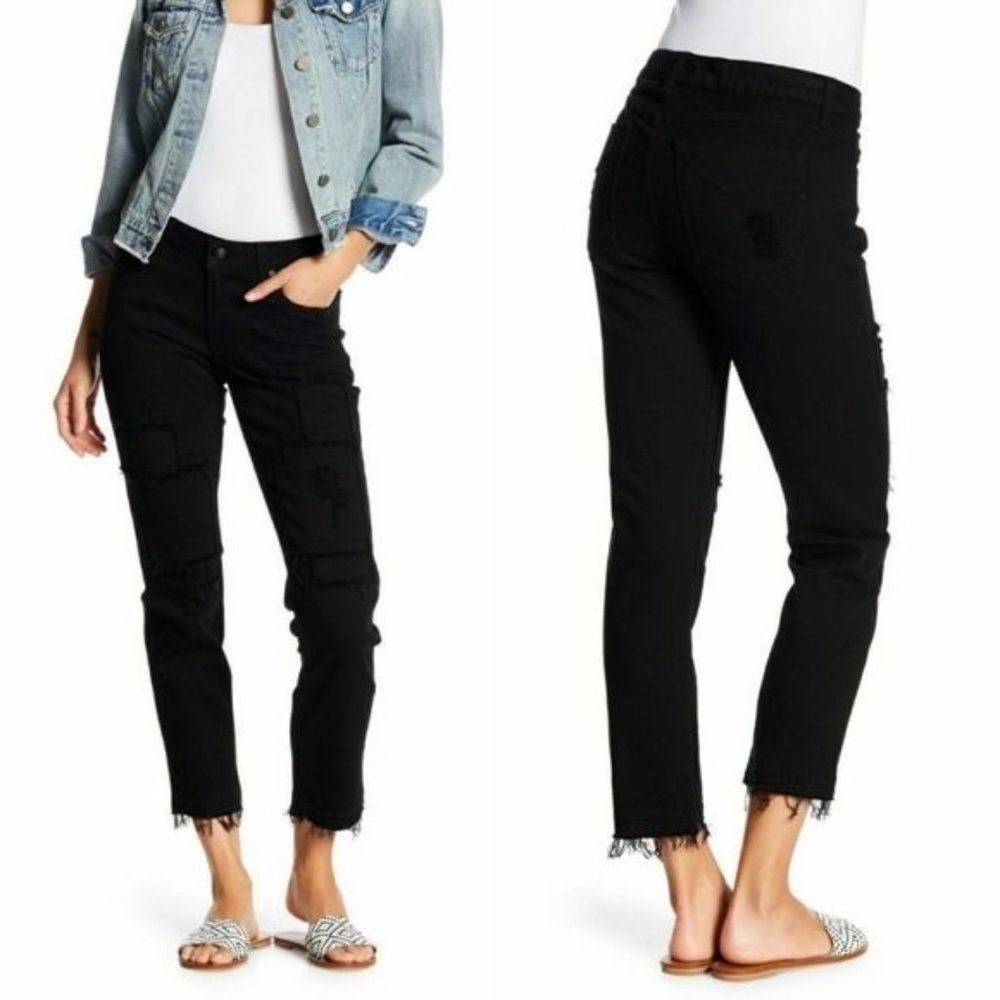 Derek Lam 10 Crosby Denim Mila Patchwork Girlfriend Jeans - Picture 4 of 16